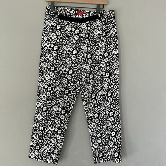 Oscar de la Renta Pants - Oscar De La Renta Floral Ribbon Crop Pants 10